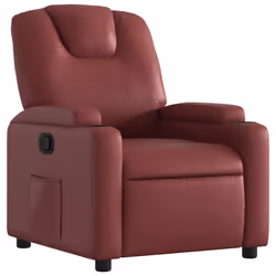 Poltrona Reclinabile Rosso Vino in Similpellecod mxl 131821 - Vista aggiuntiva 2