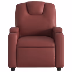 Poltrona Reclinabile Rosso Vino in Similpellecod mxl 131821 - Vista aggiuntiva 3
