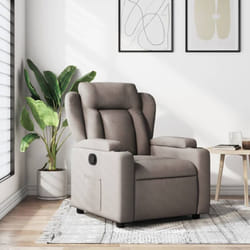 Vidaxl - Poltrona Reclinabile in Tessuto Tortora 494991