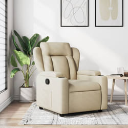Vidaxl - Poltrona Reclinabile in Tessuto Crema 50394