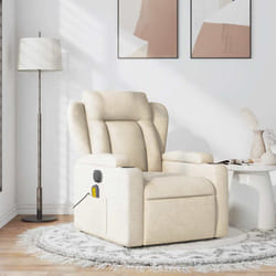 Poltrona Massaggiante Reclinabile Crema in Tessutocod mxl 83965