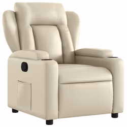 vidaXL Poltrona Reclinabile Crema in Similpelle - Vista aggiuntiva 2