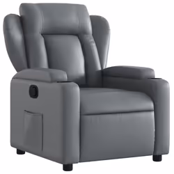 Poltrona Reclinabile Grigia in Similpellecod mxl 83926 - Vista aggiuntiva 2