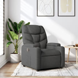 Vidaxl - Poltrona Reclinabile in Tessuto Grigio Scuro 87616