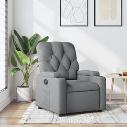 Poltrona Reclinabile in Tessuto Grigio Chiarocod mxl 83935