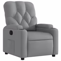 Poltrona Reclinabile in Tessuto Grigio Chiarocod mxl 83935 - Vista aggiuntiva 2