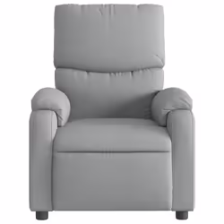 vidaXL Poltrona Reclinabile in Tessuto Grigio Chiaro - Vista aggiuntiva 3