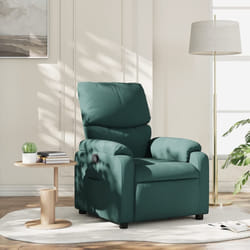 Poltrona Reclinabile in Tessuto Verde Scurocod mxl 107875