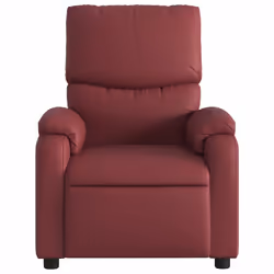 vidaXL Poltrona Reclinabile Rosso Vino in Similpelle - Vista aggiuntiva 3