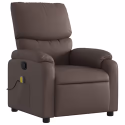 Poltrona Massaggiante Reclinabile marrone in Similpellecod mxl 83908 - Vista aggiuntiva 3