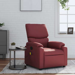 Poltrona Massaggiante Reclinabile Rosso vino in Similpellecod mxl 131863