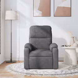 Poltrona Reclinabile Massaggio Grigio Scuro Tessuto Microfibracod mxl 133435 - Vista aggiuntiva 3
