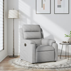 Vidaxl - Poltrona Reclinabile in Tessuto Grigio Chiaro 86536