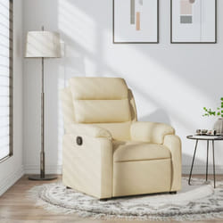 Vidaxl - Poltrona Reclinabile in Tessuto Crema 56603
