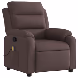 Poltrona Massaggiante Reclinabile Marrone Scuro in Tessutocod mxl 131948 - Vista aggiuntiva 3