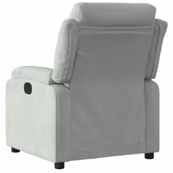 Poltrona Reclinabile Grigio Chiaro in Vellutocod mxl 131946 - Vista aggiuntiva 3