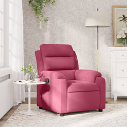 Poltrona Reclinabile Rosso Vino in Vellutocod mxl 107959