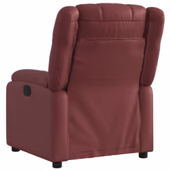 Poltrona Reclinabile Rosso Vino in Similpellecod mxl 108118 - Vista aggiuntiva 3