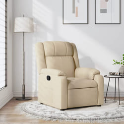 Vidaxl - Poltrona Reclinabile in Tessuto Crema 44780