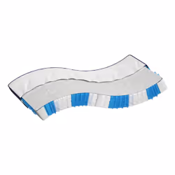 VidaXL 372853, Singolo/matrimoniale, Materasso a molle, Medio, Nero, Blu, Bianco, Poliestere, Schiuma