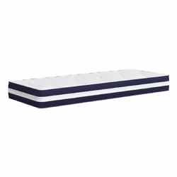 VidaXL 372857, Dimensione del materasso singolo, Materasso a molle, Medio/duro, Nero, Blu, Bianco, Poliestere, Schiuma