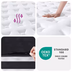 VidaXL 372912 matelas Taille enfant / adulte Matelas à ressorts - Vista aggiuntiva 8