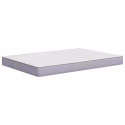 VidaXL 373024, Singolo/matrimoniale, High density foam mattress, Medio, Grigio, Bianco, Poliestere, Schiuma