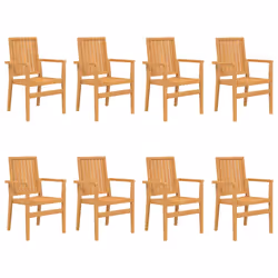 Set da Pranzo per Giardino 9 pz in Legno Massello di Teakcod mxl 117983 - Vista aggiuntiva 3