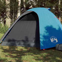 vidaXL Tenda da Campeggio a Cupola per 4 Persone Blu Impermeabile