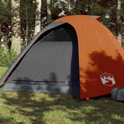 vidaXL Tenda da Campeggio a Cupola 4 Persone Grigio e Arancione