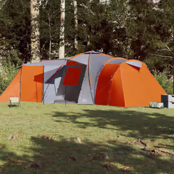 Tendada Campeggio 12 Persone Grigio e Arancione Impermeabilecod mxl 90056 - Vista aggiuntiva 3
