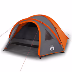 Tendada Campeggio 4 Persone Grigio e Arancione Impermeabilecod mxl 134536 - Vista aggiuntiva 2
