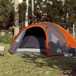 Tendada Campeggio 4 Persone Grigio e Arancione Impermeabilecod mxl 134536 - Vista aggiuntiva 3