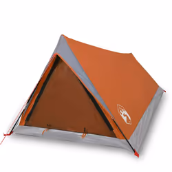 Tendada Campeggio 2 Persone Grigio e Arancione Impermeabilecod mxl 134537 - Vista aggiuntiva 2