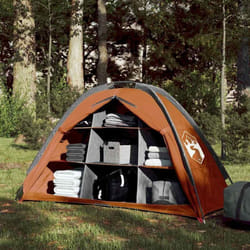 Vidaxl - Tenda Portaoggetti 9 Scomparti Grigio e Arancione Impermeabile