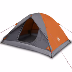Tendada Campeggio 3 Persone Grigio e Arancione Impermeabilecod mxl 90060 - Vista aggiuntiva 2