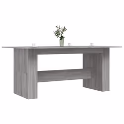 Tavolo da Pranzo Grigio Sonoma 180x90x76 cm Legno Multistratocod mxl 84400 - Vista aggiuntiva 3