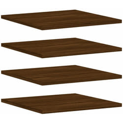 Mensole Parete 4pz Rovere Marrone 40x50x1,5cm Legno Multistrato Vidaxl