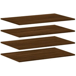 Mensole Parete 4pz Rovere Marrone 80x50x1,5cm Legno Multistrato Vidaxl