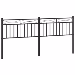 vidaXL Testiera in Metallo Nero 193 cm - Vista aggiuntiva 2