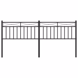 vidaXL Testiera in Metallo Nero 193 cm - Vista aggiuntiva 3