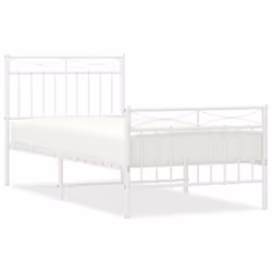 Giroletto con Testiera e Pediera Metallo Bianco 90x190 cmcod mxl 107914 - Vista aggiuntiva 2