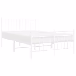 Giroletto con Testiera e Pediera Metallo Bianco 120x190 cmcod mxl 131894 - Vista aggiuntiva 3