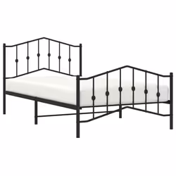 Giroletto con Testiera e Pediera Metallo Nero 107x203 cmcod mxl 84233 - Vista aggiuntiva 3