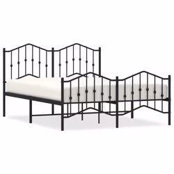 Giroletto con Testiera e Pediera Metallo Nero 140x200 cmcod mxl 84235 - Vista aggiuntiva 2