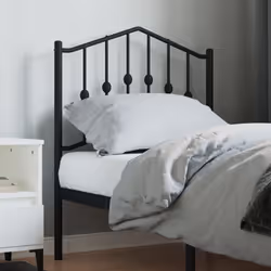 VidaXL 373818 testiera e pedana Nero