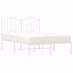 vidaXL Giroletto con Testiera Metallo Bianco 120x190 cm - Vista aggiuntiva 3