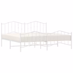 Giroletto con Testiera e Pediera Metallo Bianco 200x200 cmcod mxl 108281 - Vista aggiuntiva 3