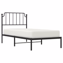 Giroletto con Testiera in Metallo Nero 90x200 cmcod mxl 108546 - Vista aggiuntiva 3