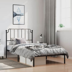 Vidaxl - Giroletto con Testiera Metallo Nero 100x200 cm 45869